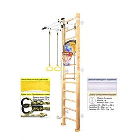 

Шведская стенка Kampfer Helena Wall Basketball Shield №1, цвет натуральный, высота 3 м, цвет турника белый