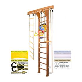 

Шведская стенка Kampfer Wooden Ladder Wall Basketball Shield №2, цвет ореховый, высота 3 м, белый