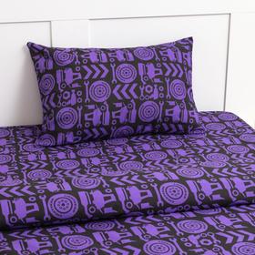 

Постельное белье 1.5 сп "Этель" Violet car 143х215 см, 150х214 см, 50х70 1 шт
