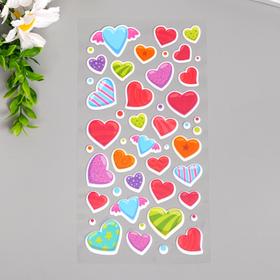 

Наклейки объемные MESHU "Hearts" 10х19 см
