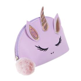 

Пенал-косметичка "deVENTE. Magic Unicorn" 20 x 13 x 8 см, матовая искусственная кожа, на молнии, с бегунком-помпоном, с ушками и рогом и аппликацией в