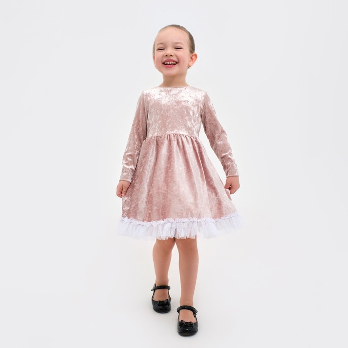 Платье для девочки нарядное KAFTAN Куколка, розовый, рост 98-104, р.30 платье для девочки нарядное kaftan куколка цвет серый рост 98 104 размер 30
