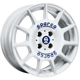 

Диск литой Sparco Terra 7x16 5x100 ET35 d63.3 White Blue Lettering