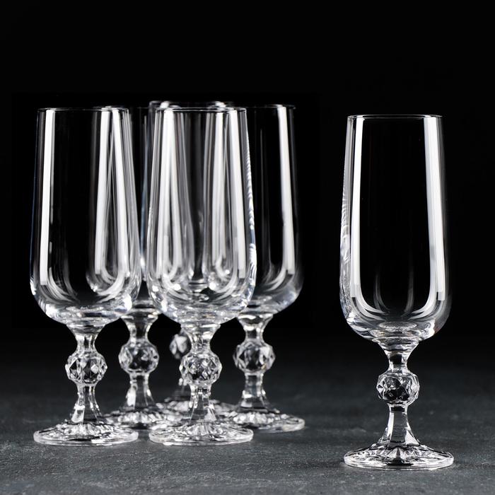 Набор бокалов для шампанского Sterna, 180 мл, 6 шт набор бокалов для шампанского sheffield 2 шт 180 мл хрусталь