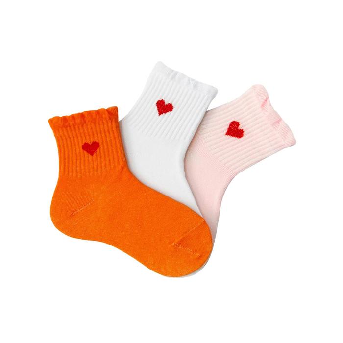 Носки детские «Сердечки», размер 14-16, 3 пары в наборе