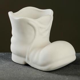 

Кашпо Башмачок, белое, 14 х 9,5 см