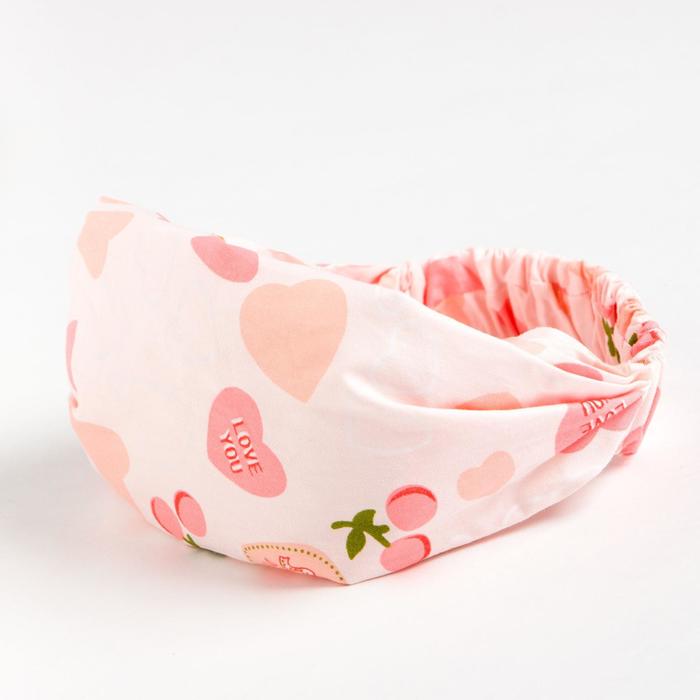 Косынка-повязка для девочки, цвет розовый, размер 48-52