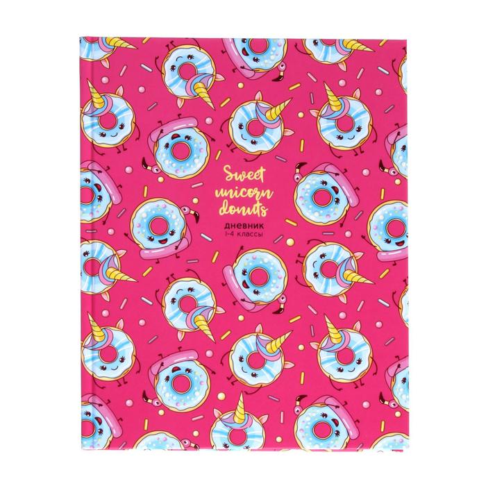 фото Дневник тв обл 1-4кл pattern donuts мел карт, мат лам, выб лак, 48л дм48т_36174 artspace