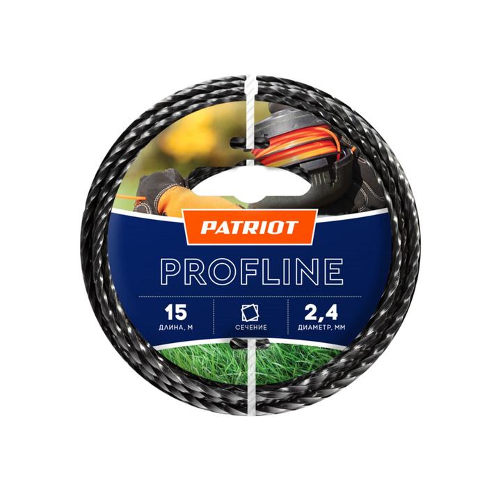 Леска PATRIOT Profline, d=2.4 мм, 15 м, скрученный квадрат цена и фото