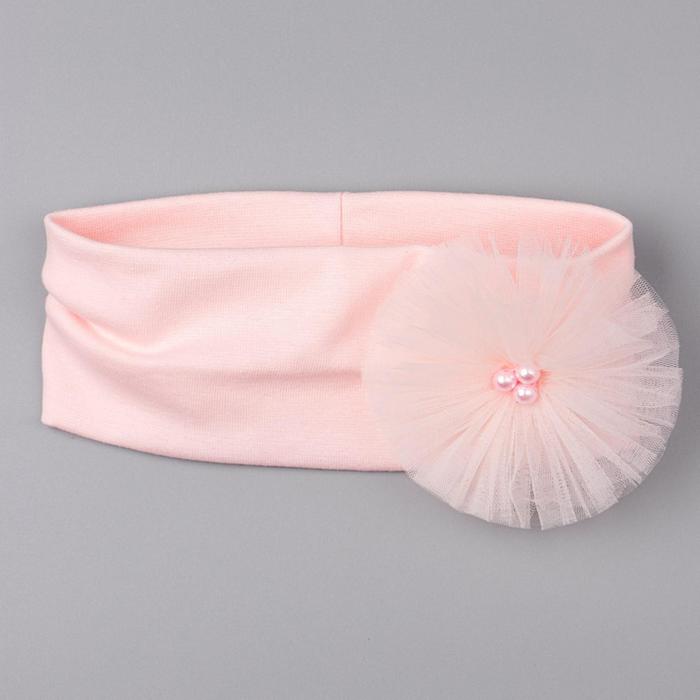 фото Повязка для девочки, цвет розовый, размер 47-50 см (1,5-3 года) русбубон