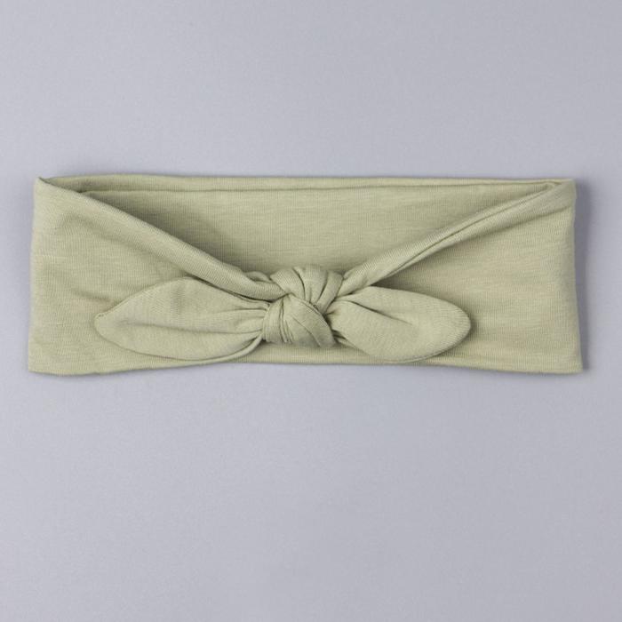 Повязка-солоха для девочки, цвет хаки, размер 47-50 см (1,5-3 года)