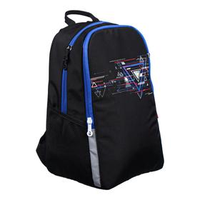 

Рюкзак школьный, Grizzly RB-151, 40x29x17 см, эргономичная спинка, чёрный/синий