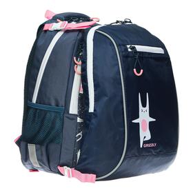 

Рюкзак школьный, Grizzly RG-169, 39x28x17 см, эргономичная спинка, с мешком для обуви, «Зайцы»