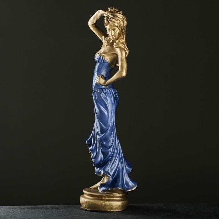 Статуэтка "Девушка с розой" бронза, цвет платья МИКС