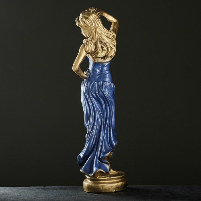 Статуэтка "Девушка с розой" бронза, цвет платья МИКС