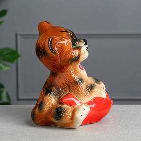 

Копилка "Тигрёнок Соня", коричневая, глазурь, керамика, 22 см