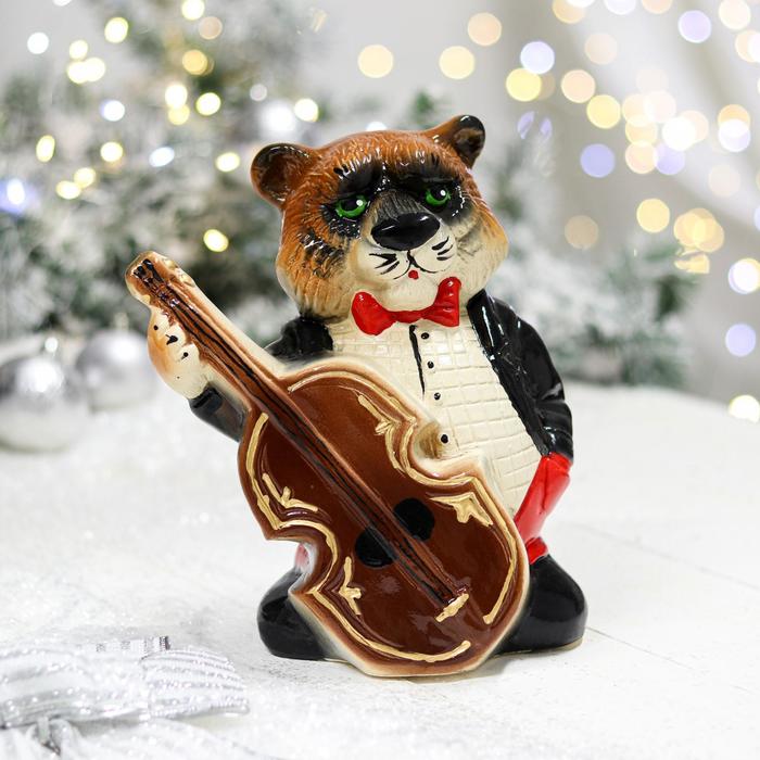 Копилка Тигр музыкант 22 см 350₽