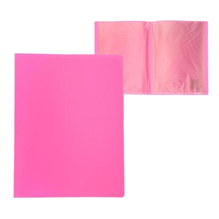 Папка с 30 вкладышами А4, 500 мкм, Calligrata, 15 мм, розовая папка с 30 вкладышами berlingo fuze 17 мм 600 мкм розовая