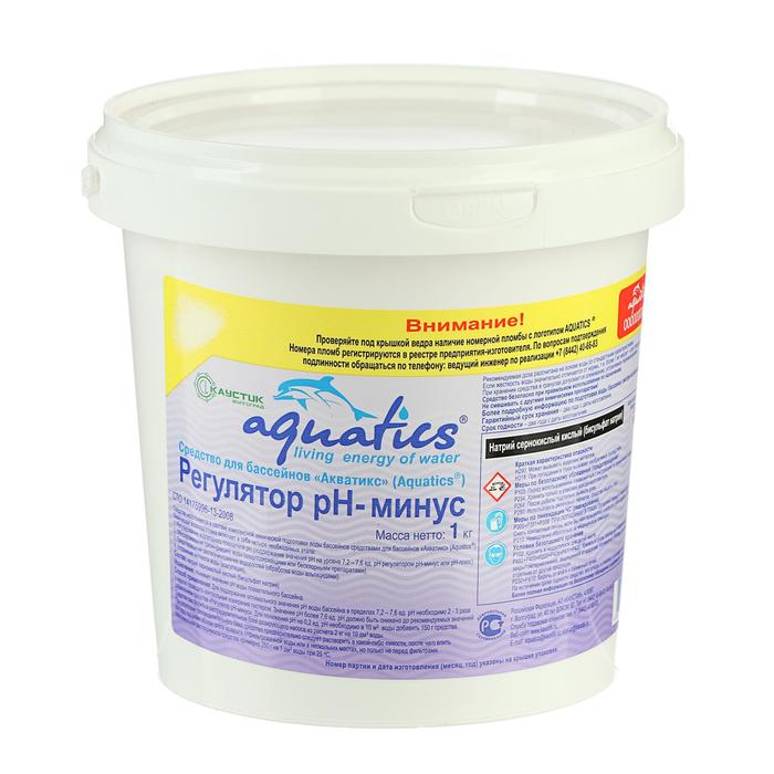 Регулятор pH Aquatics минус гранулы, 1 кг регулятор ph минус аквадача для гранулы 1 6 кг