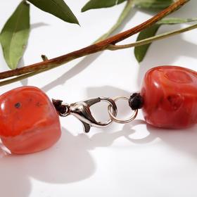 

Бусы галтовка через узел "Сердолик", 55см