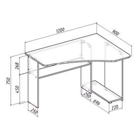 

Стол угловой Триан-1 1200х900х750 правый венге