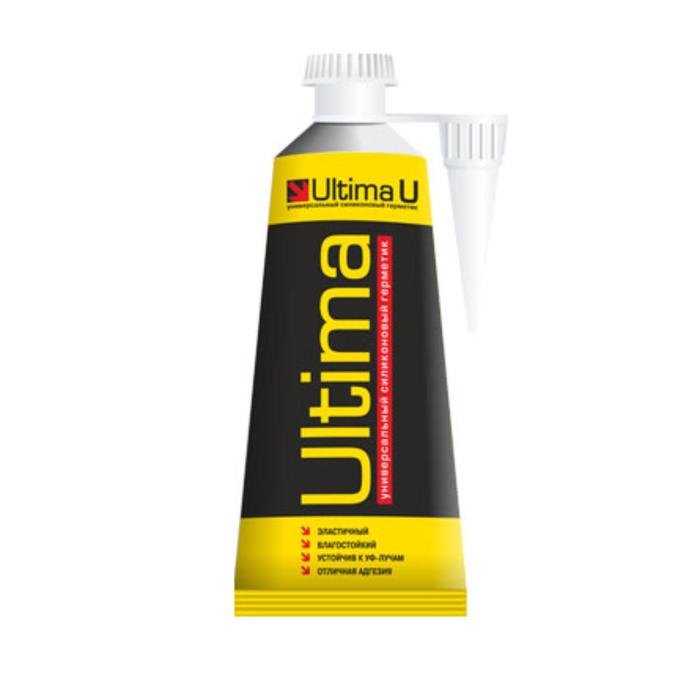 Герметик ULTIMA U, силиконовый, универсальный, белый, 80 мл цена и фото