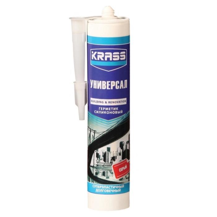 Герметик KRASS, силиконовый, универсальный, белый, 300 мл редуктор krass рдсг 1 krass