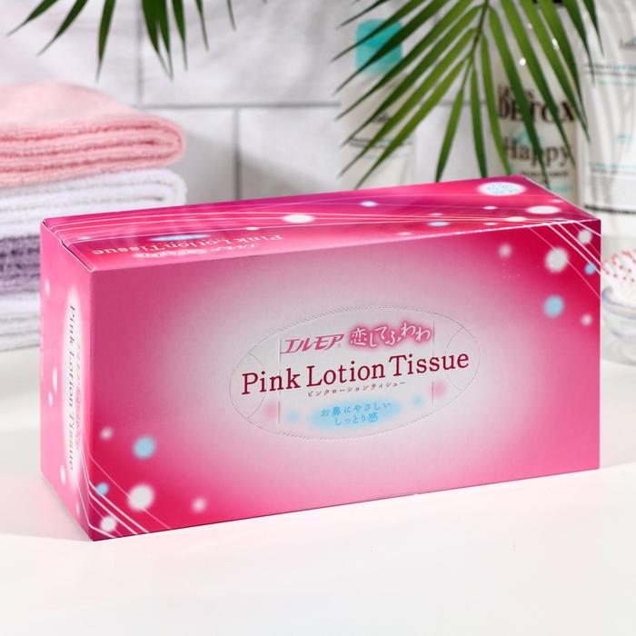 фото Бумажные розовые двухслойные салфетки, kami shodji, с коэнз. q10 180шт