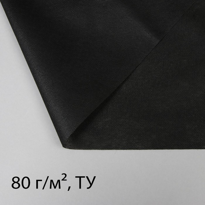 

Материал для ландшафтных работ, 12 × 1,6 м, плотность 80 г/м², с УФ-стабилизатором, чёрный