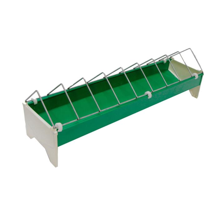 Кормушка-поилка для кур, 18 ячеек, лотковая, пластик