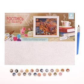 

Роспись по холсту «Рысь» по номерам с красками по 3 мл+ кисти+инстр+крепеж, 30×40 см