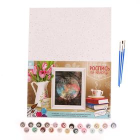 

Роспись по холсту «Таинственная луна» по номерам с красками по 3мл+ кисти+инстр+крепеж, 30×40 см