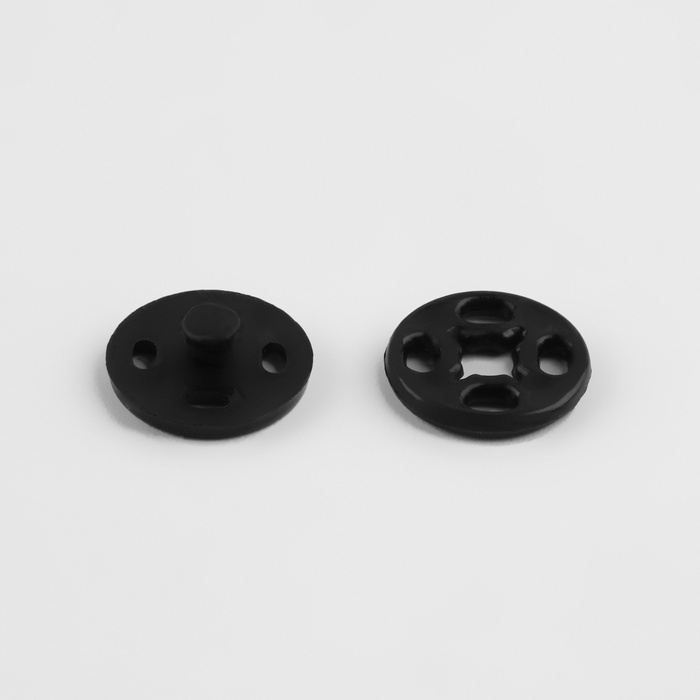Кнопки пришивные, d = 10 мм, 10 шт, цвет чёрный