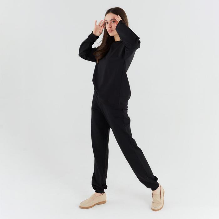 

Костюм женский (свитшот, брюки) MINAKU: Casual Collection цвет чёрный, размер 48