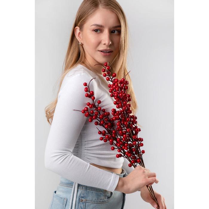 

Эко-декор ветка ягод Only for you, 80 см, 3 шт