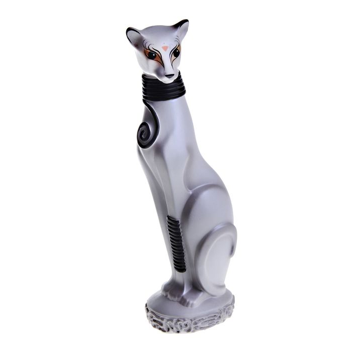 Сувенир "Кошка Багира №1" окольцованная бело-черная