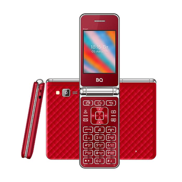 фото Сотовый телефон bq m-2445 dream, 2.4", 2 sim, 32мб, microsd, 800 мач, красный