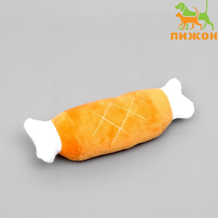 Игрушка для собак "Мягкая косточка" с пищалкой, 19 см