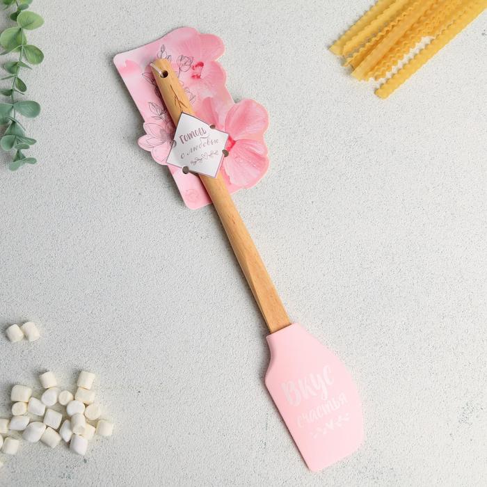 

Силиконовая лопатка «Вкус счастья» на формовой подложке, 11.1 × 30 см