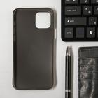 Чехол LuazON для телефона iPhone 12/12 Pro, пластиковый, тонкий, прозрачный черный - Фото 2