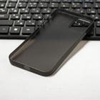 Чехол LuazON для телефона iPhone 12/12 Pro, пластиковый, тонкий, прозрачный черный - Фото 3