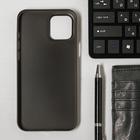 Чехол LuazON для телефона iPhone 12 Pro Max, пластиковый, тонкий, прозрачный черный - Фото 2