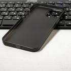 Чехол LuazON для телефона iPhone 12 Pro Max, пластиковый, тонкий, прозрачный черный - Фото 3