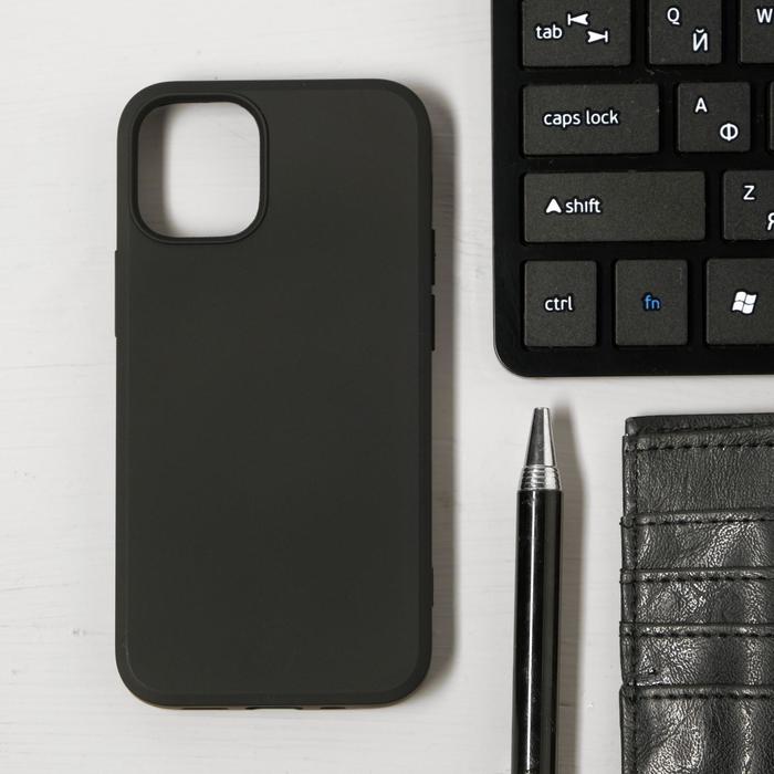 фото Чехол luazon для телефона iphone 12 mini, soft-touch силикон, черный luazon home