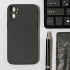 Чехол LuazON для телефона iPhone 12 mini, Soft-touch силикон, черный - Фото 1