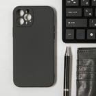 Чехол LuazON для телефона iPhone 12 Pro, Soft-touch силикон, черный - Фото 1