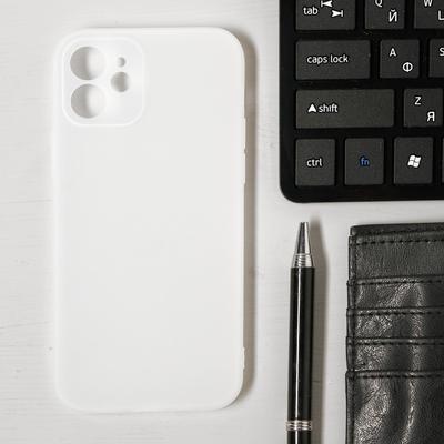 Чехол LuazON для телефона iPhone 12, Soft-touch силикон, прозрачный белый