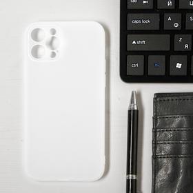 Чехол LuazON для телефона iPhone 12 Pro, Soft-touch силикон, прозрачный белый Ош