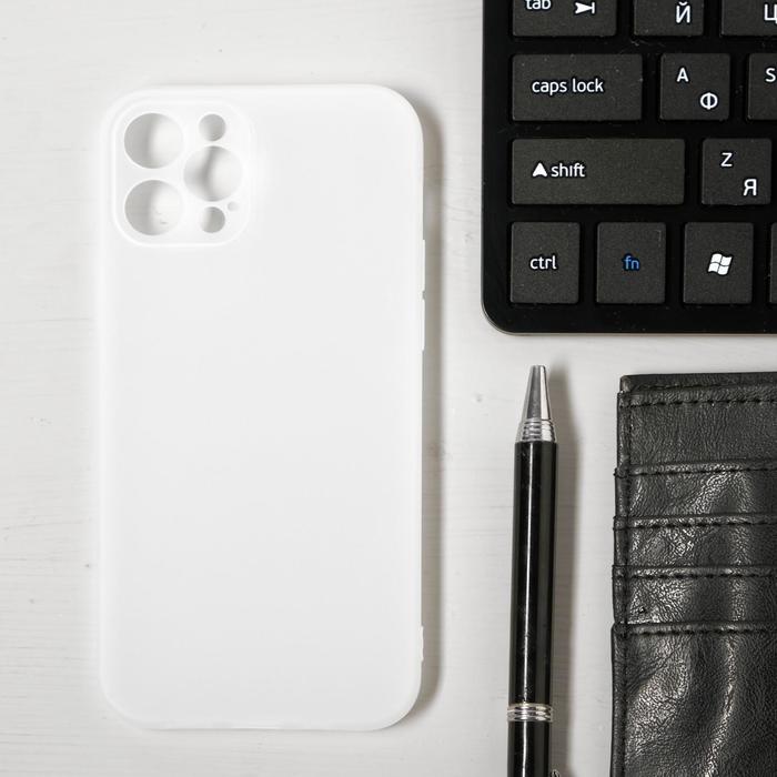 фото Чехол luazon для телефона iphone 12 pro, soft-touch силикон, прозрачный белый luazon home