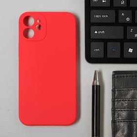 Чехол LuazON для телефона iPhone 12 mini, Soft-touch силикон, красный Ош